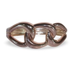 Art Birch Interlocking Hinged Spring Clasp Bracelet Womens OS Silver Tone Chunky